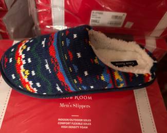 New Club Room Men's Multi Color Slippers Small 6-7 $9.00 Each (there are 10 pairs of these)