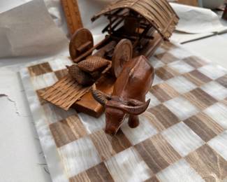 Ox with Cart and Hut $8.00