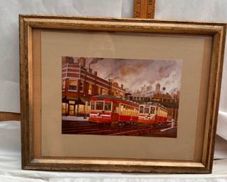 Trolly Car Print Framed $14.00