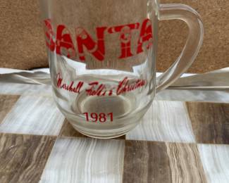 Santa Marshall Field's 1981 Glass $5.00