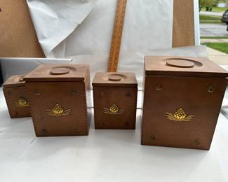 Wood Canister Set $12.00