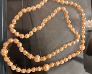 Pearl and Gold Accent Necklace $12.00