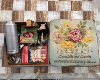 Tin with Candles and Decorating Tips $8.00