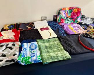 Vintage scarves and accessories. 