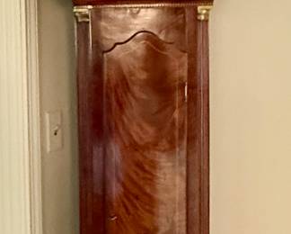 George III mahogany tall case enamel dial “Dickman-Leith. Ca 1800.