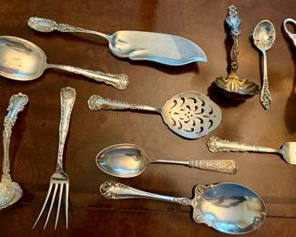 Various sterling silver serving pieces