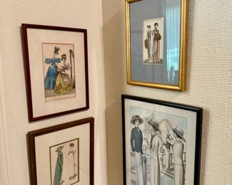 Vintage ladies fashion prints. 