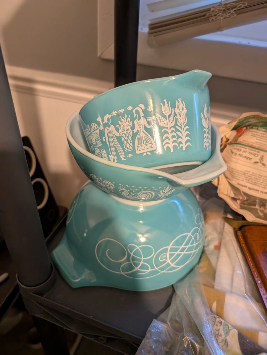 Turquoise Pyrex