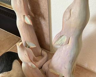 Coyote statues