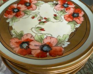 Pickard Studios "Twin Poppy" Design Plates