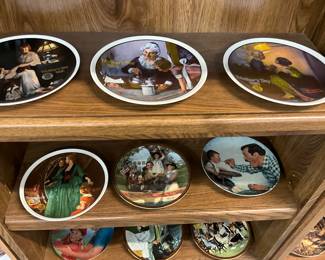 Norman Rockwell & Edwin Knowles Bradford Exchange Decorative Collector Wall Plates