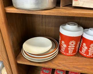 Dinner Plates - Atapco Floral Metal Canisters