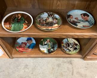 Norman Rockwell & Edwin Knowles Bradford Exchange Decorative Collector Wall Plates