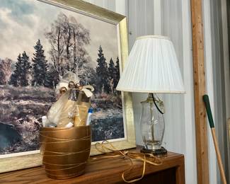 Gift Basket - Clear Glass Table Lamp