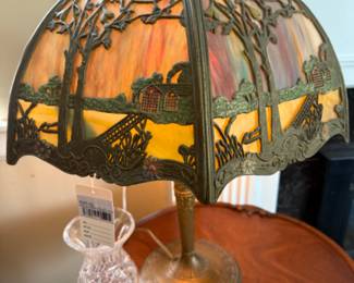 Antique Miller Slag Lamp