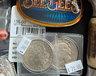 Coins, 1977 Beegees Belt Buckle
