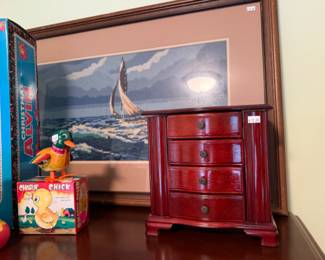 Jewelry Box, Sailboat Framed Art