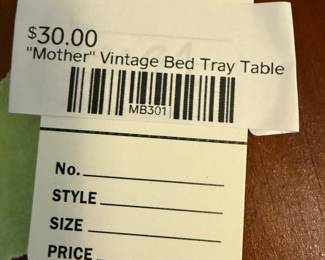 "Mother" Vintage Bed Tray Table