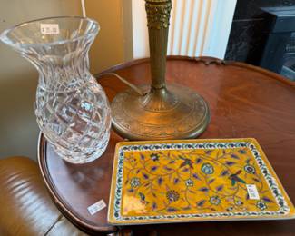 Crystal Vase, Decorative Tray