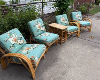 Rattan Cushioned Outdoor Chairs