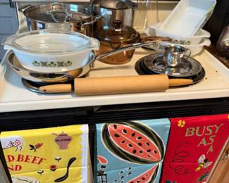 Pyrex Dishes, Rolling Pin