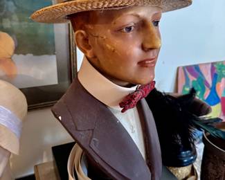 1910s resin male mannequin head