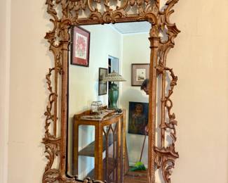 18th century "Chinese Chippendale" chinoiserie mirror