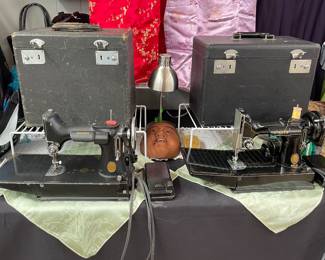 Feather Weight Singer Sewing Machines with Case