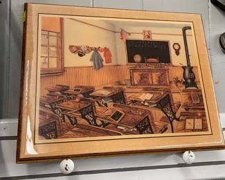 Framed Laminated Schoolhouse Classroom Picture