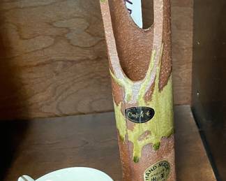 Toyo Japan Pottery Vase Shaped like a Bamboo, Coffee Cup