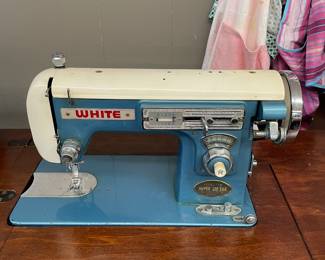 White Super Zig Zag Sewing Machine Japan