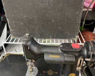 Feather Weight Singer Sewing Machines with Case