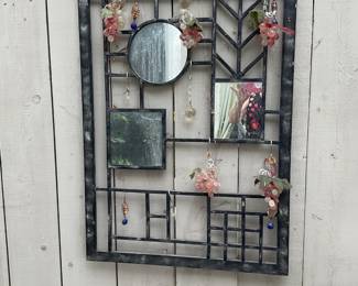 Metal wall art mirrors and grids