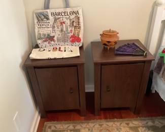 Pair basic night stands or end table cabinets