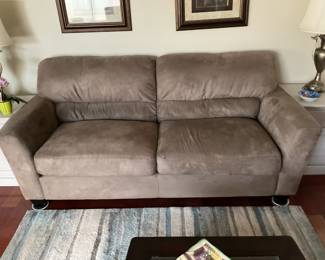 Microfiber loveseat sofa
