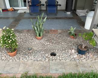 More plants in pots shown this way because they are set into the stones, but lift right out