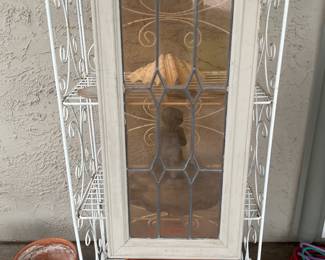 Leaded glass hanging window