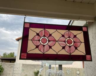 Leaded stained glass hanging