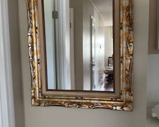 Mirror is perfect, line is the hallway reflection