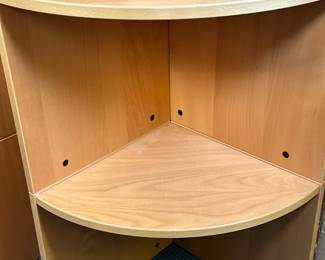 Swedish Style One-Shelf Corner Round - 2/2 | Swedish-style one-shelf corner round, as additional storage to a bookshelf. - h. 31.25 x w. 16.5 x d. 16.5 in