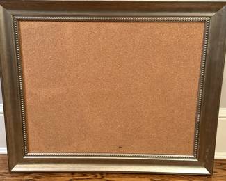 Cork Board - Gold Painted Frame 1/2 | Large cork board set in an elegant gold painted frame. - h. 23.5 x w. 19.5 in
