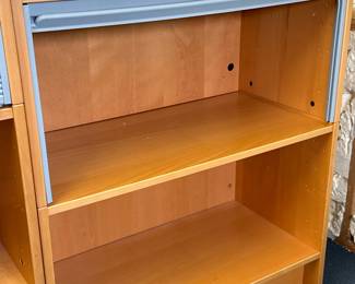 Swedish Style Two-Shelf Module with Blind - 2/2 | Swedish-style two-shelf bookshelf module with pull-down blind. - h. 47.5 x w. 33 x d. 16.5 in