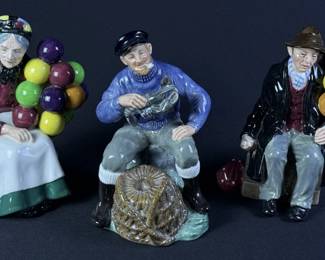 3 Royal Doulton Figurines Balloon Lobster Man