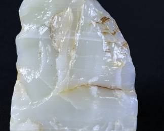 White Onyx Polished Bookend