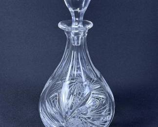 Vintage Cut Glass Crystal Decanter Pinwheel