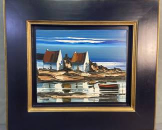Original Oil Painting Seascape Signed