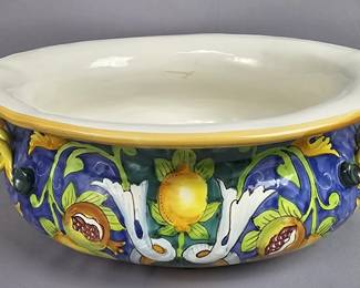 Vietri Italian Oval Ceramic Centerpiece Bowl