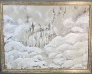 Original Snowscape Oil Painting Signed DE Smith