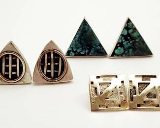 Lot of 3 Sterling Post Earrings