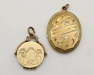 Antique 10K Gold Plated  Lockets